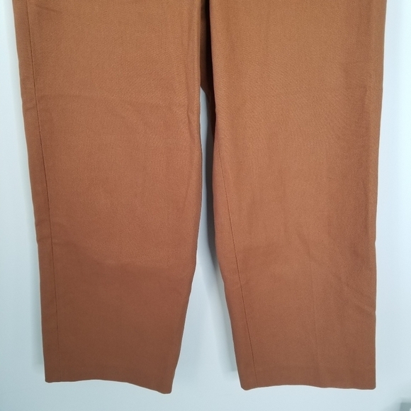 Christine Alcalay Piper Pant Cotton Twill Ankle Length Nutmeg Brown Size 6 - Picture 4 of 11